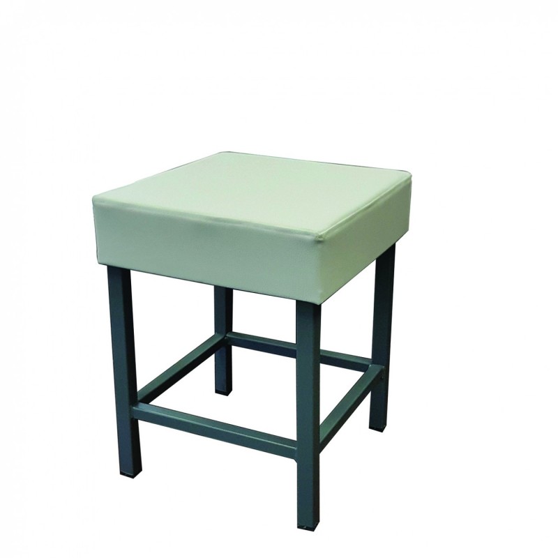 TS-313 - Μεταλλικό Σκαμπό 313 με τεχνόδερμα η ύφασμα. 36x36x45cm