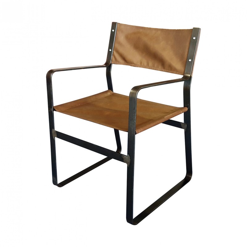 TS-340 - Μεταλλική Πολυθρόνα 340 με τεχνόδερμα η ύφασμα. 53x56x8cm 