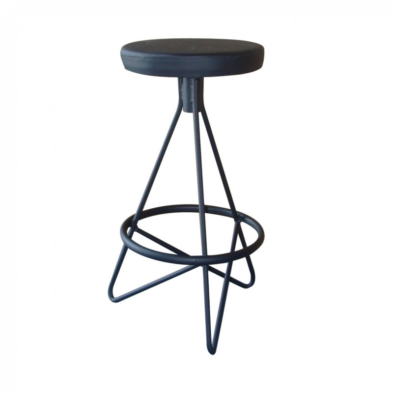 TS-347T - Μεταλλικό Σκαμπό 347T με τεχνόδερμα η ύφασμα. 38x38x75cm