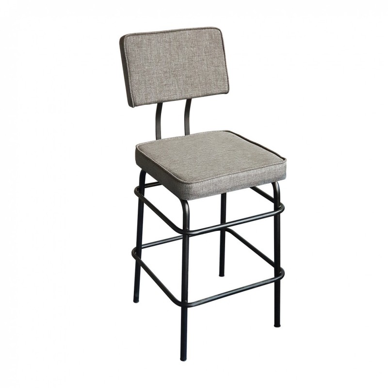 TS-357 - Μεταλλικό Σκαμπό Μπαρ 357 με τεχνόδερμα η ύφασμα. 42x48x95cm