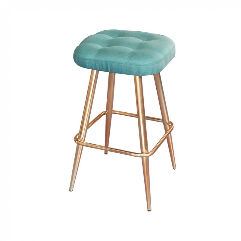 TS-414 - Μεταλλικό Σκαμπό Μπαρ 414 με τεχνόδερμα η ύφασμα. 42x42x73cm