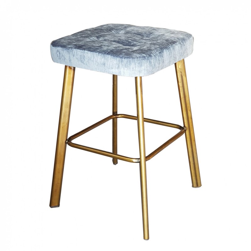 TS-424 - Mεταλλικό Σκαμπό Μπαρ 424 με τεχνόδερμα η ύφασμα. 43x43x73cm