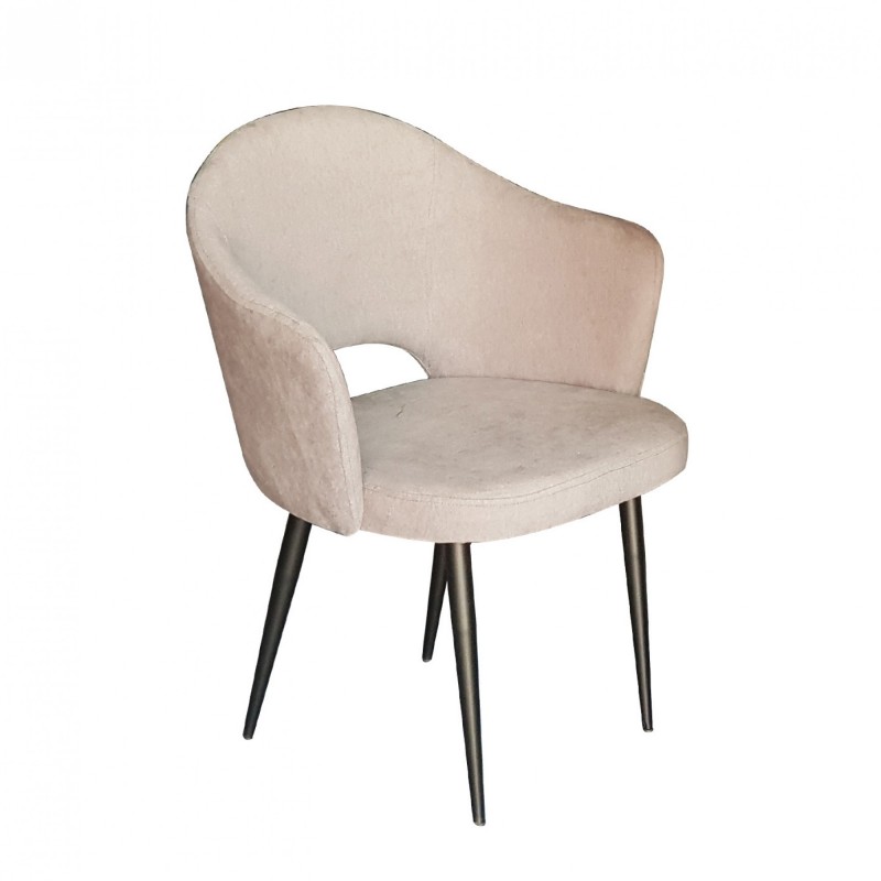 TS-440 - Μεταλλική Πολυθρόνα 440 με τεχνόδερμα η ύφασμα. 54x55x80cm