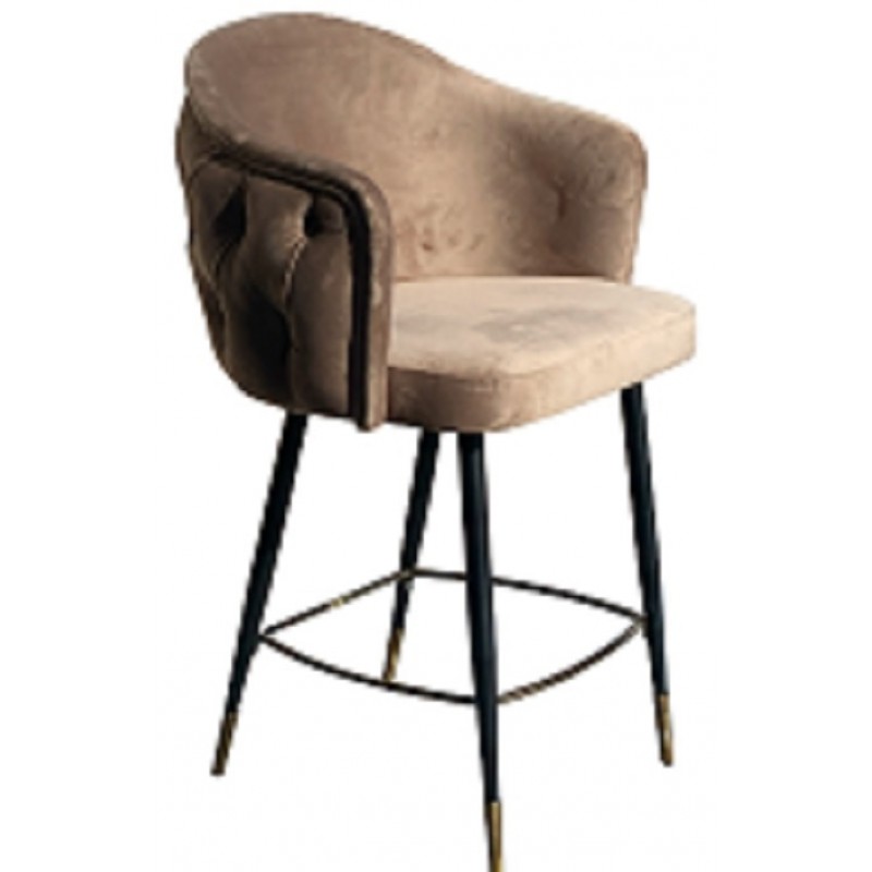 TS-449 - Μεταλλικό Σκαμπό Μπαρ με τεχνόδερμα η ύφασμα. 60x60x114cm