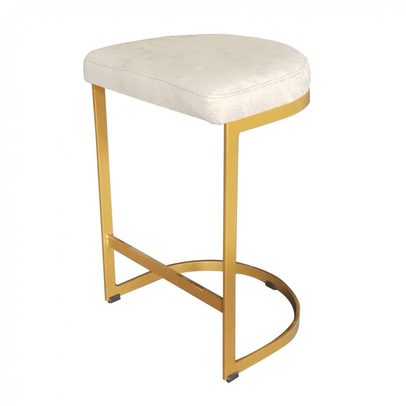 TS-581 - Μεταλλικό Σκαμπό Μπαρ 581 με τεχνόδερμα η ύφασμα. 48x42x75cm