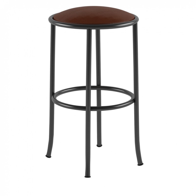 TS-605 - Μεταλλικό Σκαμπό Μπαρ 605 με τεχνόδερμα η ύφασμα. 38x38x75cm