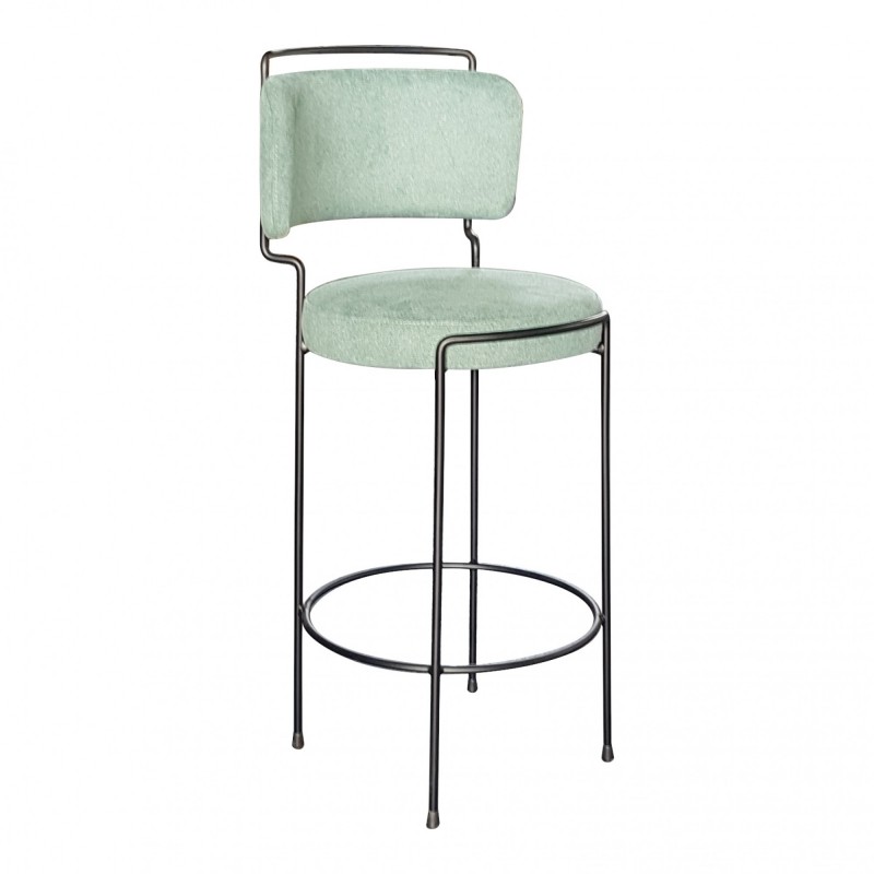 TS-352 - Μεταλλικό Σκαμπό Μπαρ 352 με τεχνόδερμα η ύφασμα. 44x50x102cm