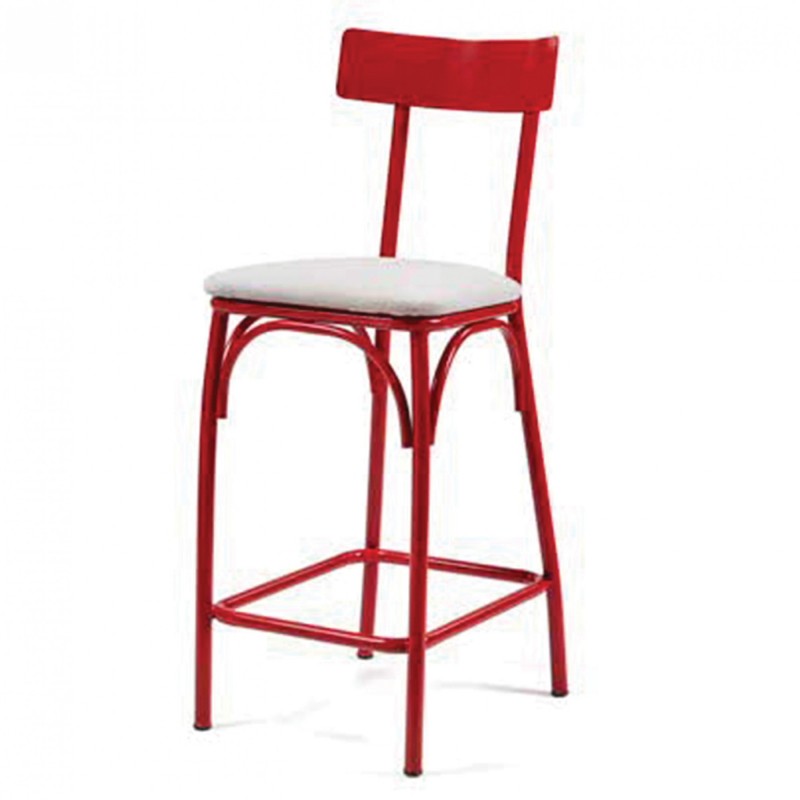 TS-383T - Μεταλλικό Σκαμπό Μπαρ 383T με τεχνόδερμα η ύφασμα. 40x53x110cm