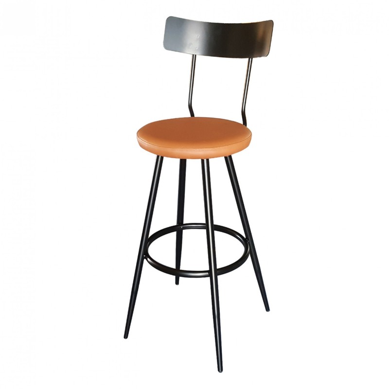 TS-399T - Μεταλλικό Σκαμπό Μπαρ 399T με τεχνόδερμα η ύφασμα. 38x45x110cm