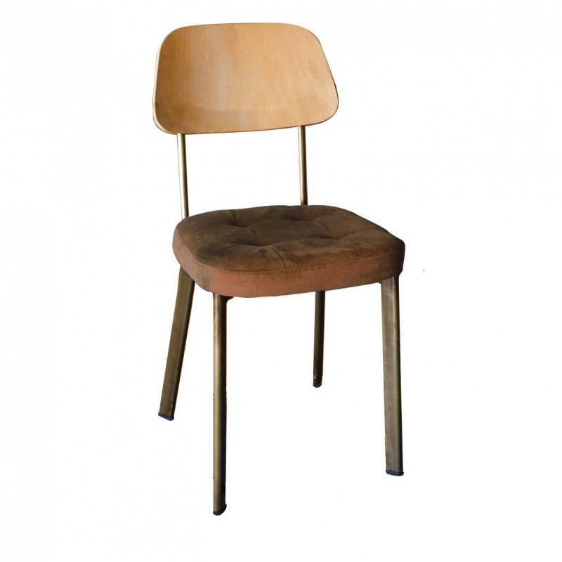 TS-417Κ - Μεταλλική Καρέκλα 417K με τεχνόδερμα η ύφασμα. 45x54x79cm