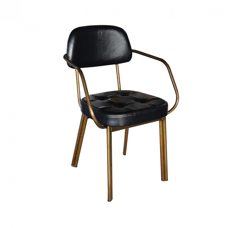 TS-422P - Μεταλλική Πολυθρόνα 422p με τεχνόδερμα η ύφασμα. 60x54x79cm