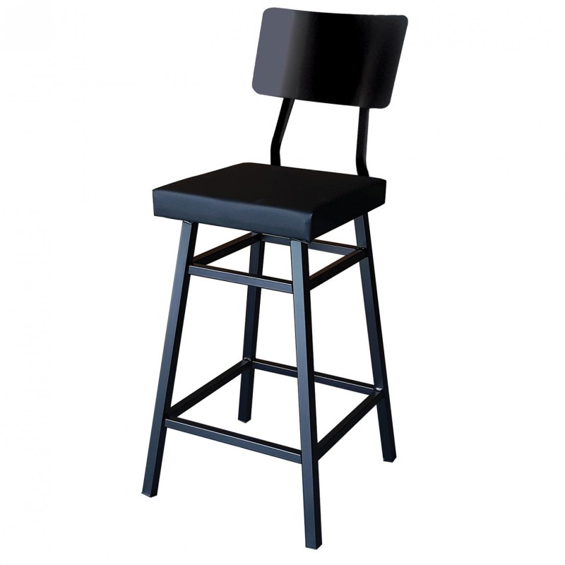 TS-463t - Μεταλλικό Σκαμπό Μπαρ 463t με τεχνόδερμα η ύφασμα. 42x48x100cm