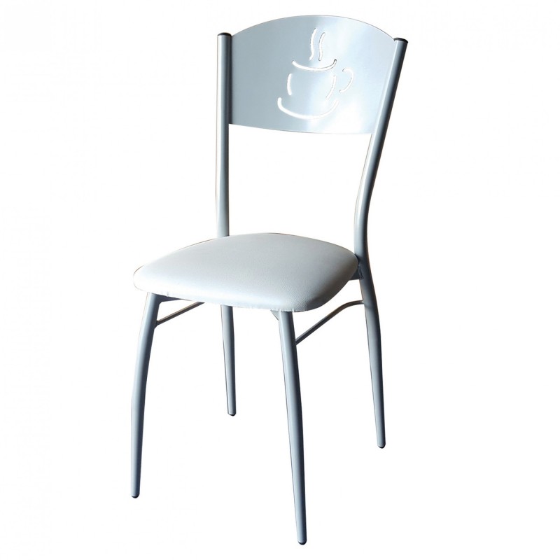 TS-519 - Μεταλλική Καρέκλα 519 με τεχνόδερμα η ύφασμα. 38x40x98cm