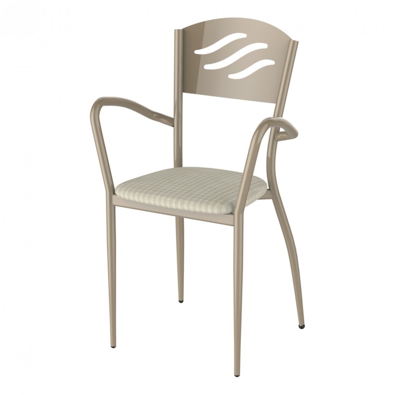 TS-588 - Μεταλλική Πολυθρόνα 588 με τεχνόδερμα η ύφασμα. 50x40x98cm