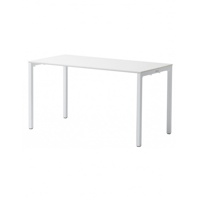 Claro τραπέζι με επιφάνεια compact 80x120x75cm - λευκή επιφάνεια - λευκά πόδια  