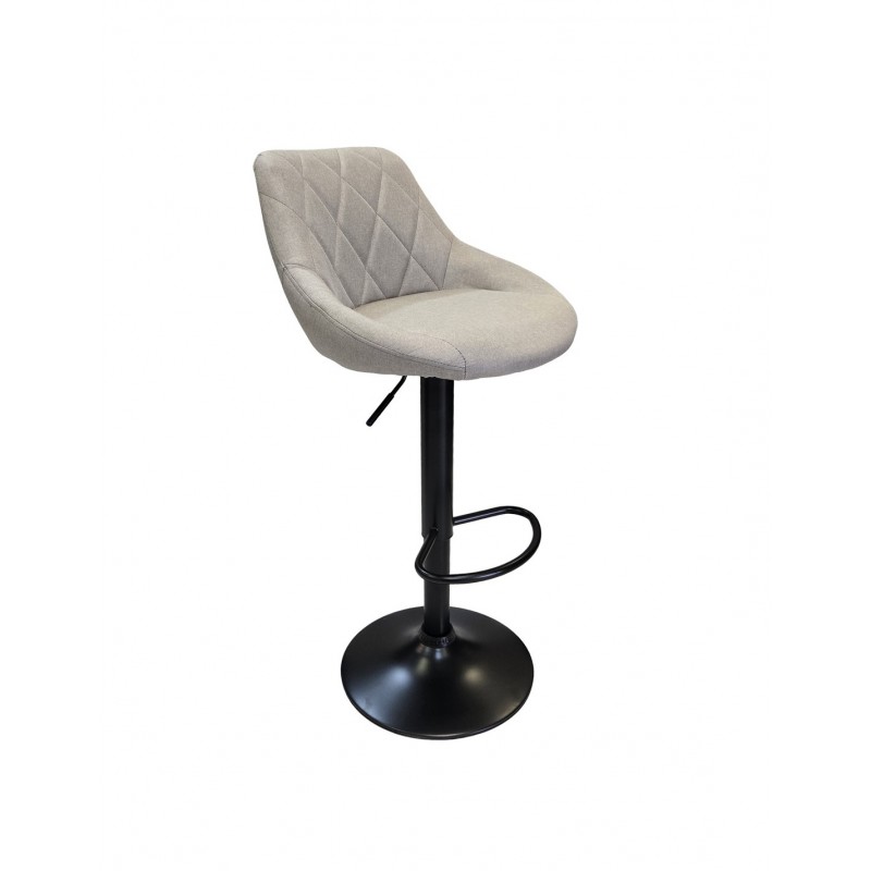 Pop σκαμπό μεταλλικό  45986-117476  υφασμα μπεζ 