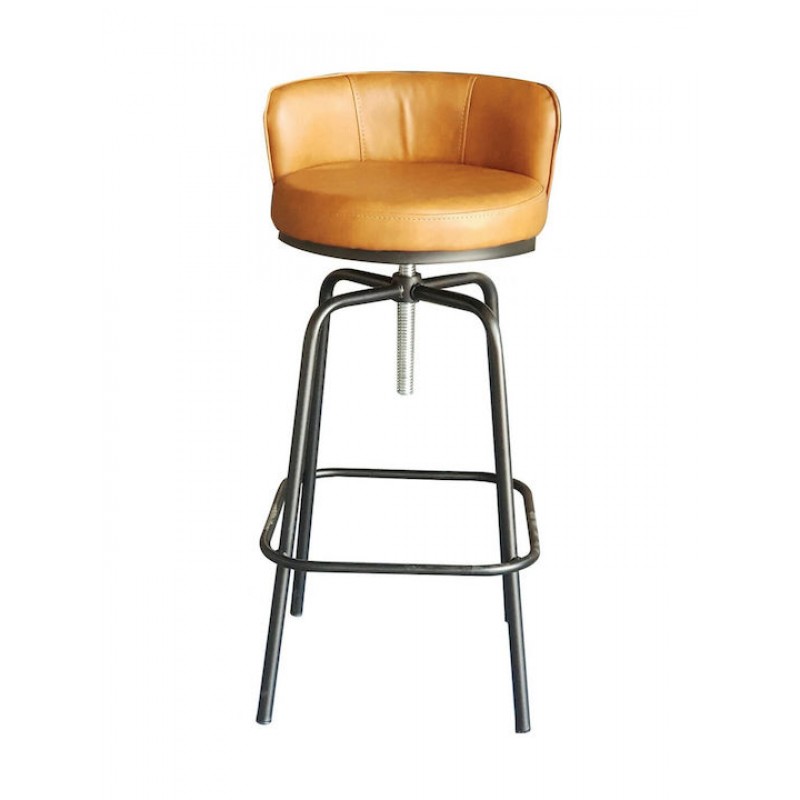 TS-454 - Μεταλλικό Σκαμπό Μπαρ 454 με τεχνόδερμα η ύφασμα. 42x42x95cm