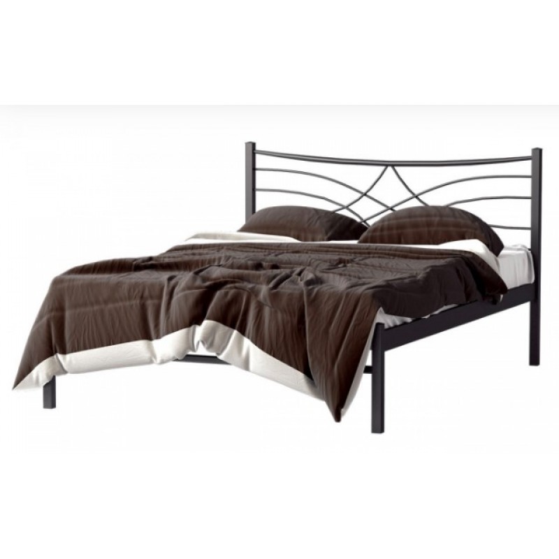 TS-102 - Μεταλλικό Κρεβάτι ανθρακί για στρώμα 90x190cm