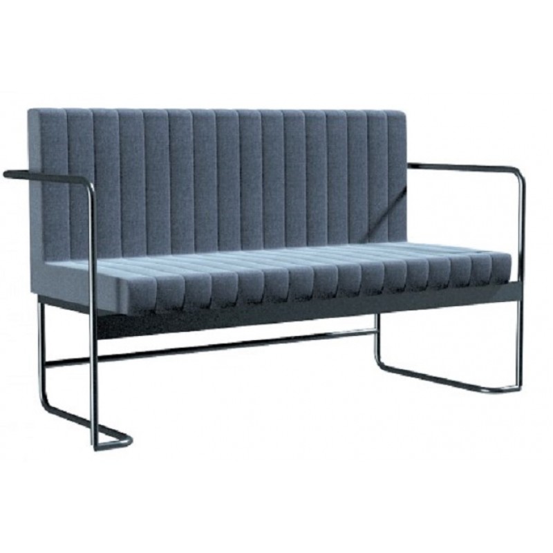  TS-628 - Καναπές μεταλλικός με ύφασμα γκρι 125X70X90