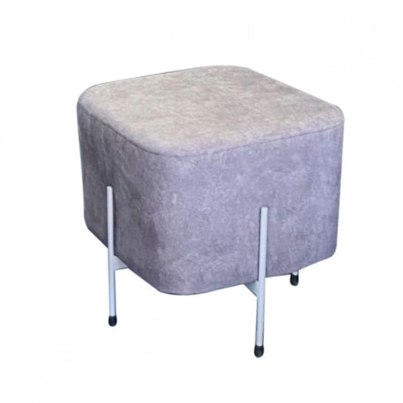 TS-307 - Μεταλλικό Σκαμπό με τεχνόδερμα η ύφασμα. 40x40x45cm