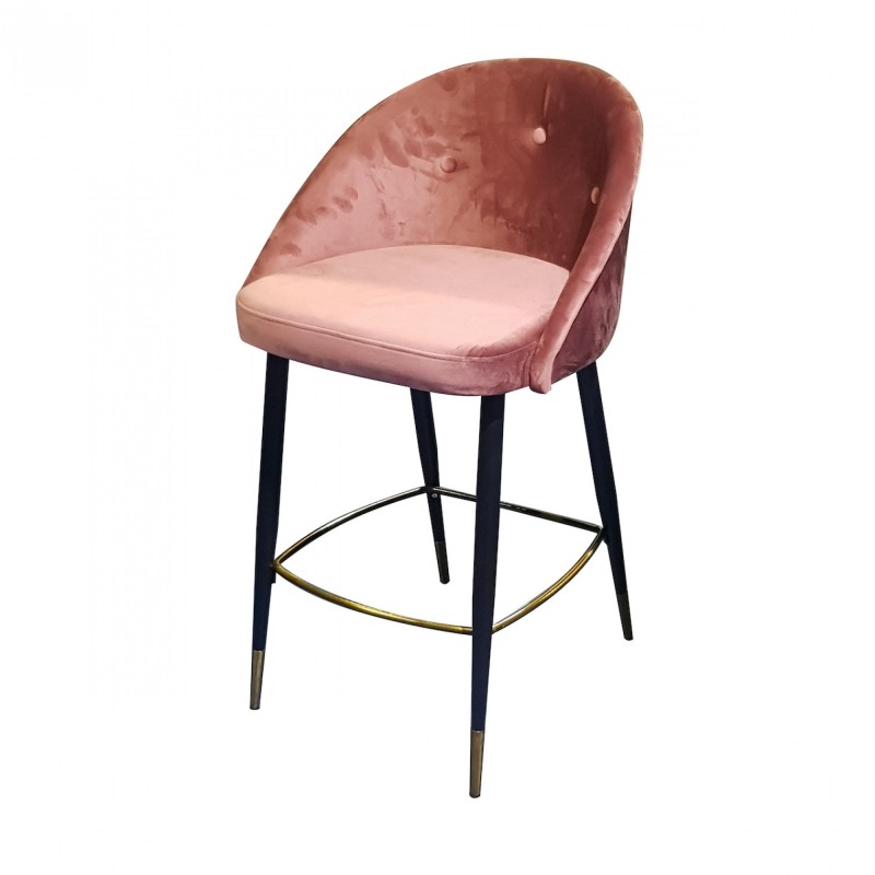 TS-359 - Μεταλλικό Σκαμπό Μπαρ 359 με τεχνόδερμα η ύφασμα. 47x60x96cm