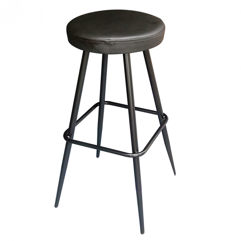 TS-379 -Μεταλλικό Σκαμπό Μπαρ 379 με τεχνόδερμα η ύφασμα. 42x42x73cm