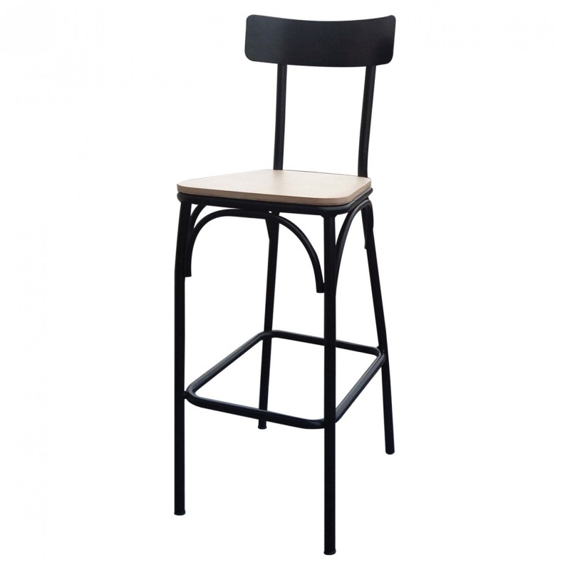 TS-383 - Μεταλλικό Σκαμπό Μπαρ 383 από ξύλο πλακάζ . 40x53x110cm