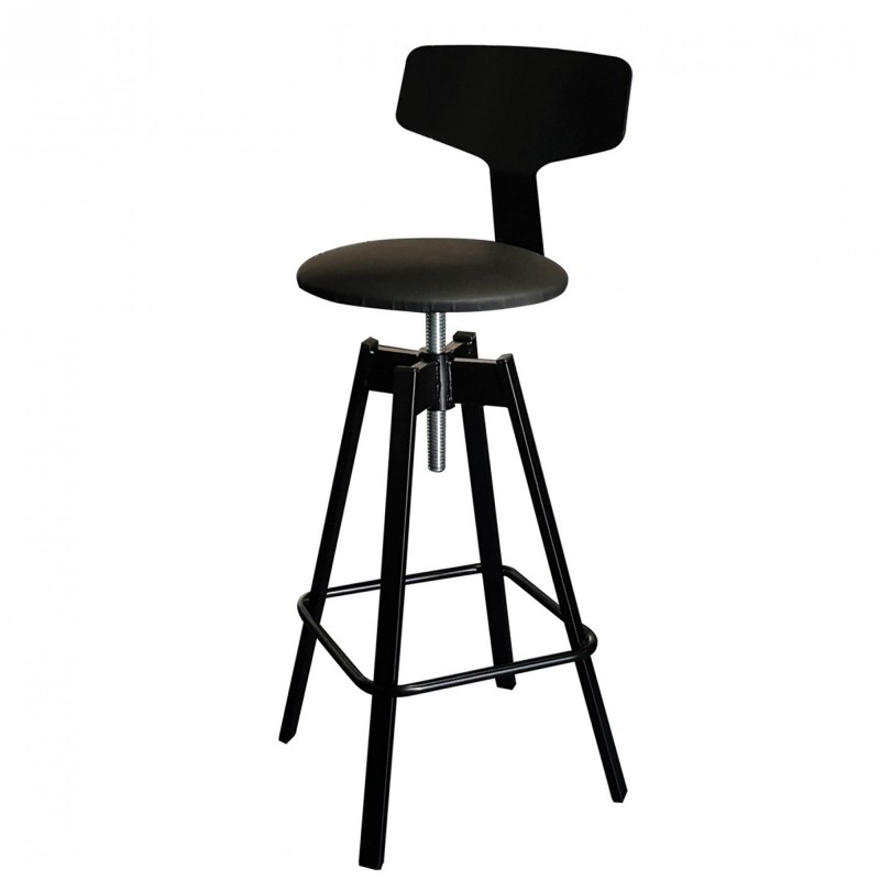 TS-384T - Μεταλλικό Σκαμπό Μπαρ 384T με τεχνόδερμα η ύφασμα. 38x45x110cm