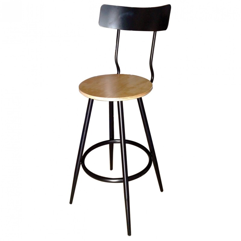 TS-399 - Μεταλλικό Σκαμπό Μπαρ 399 με έδρα από ξύλο πλακάζ. 38x45x110cm