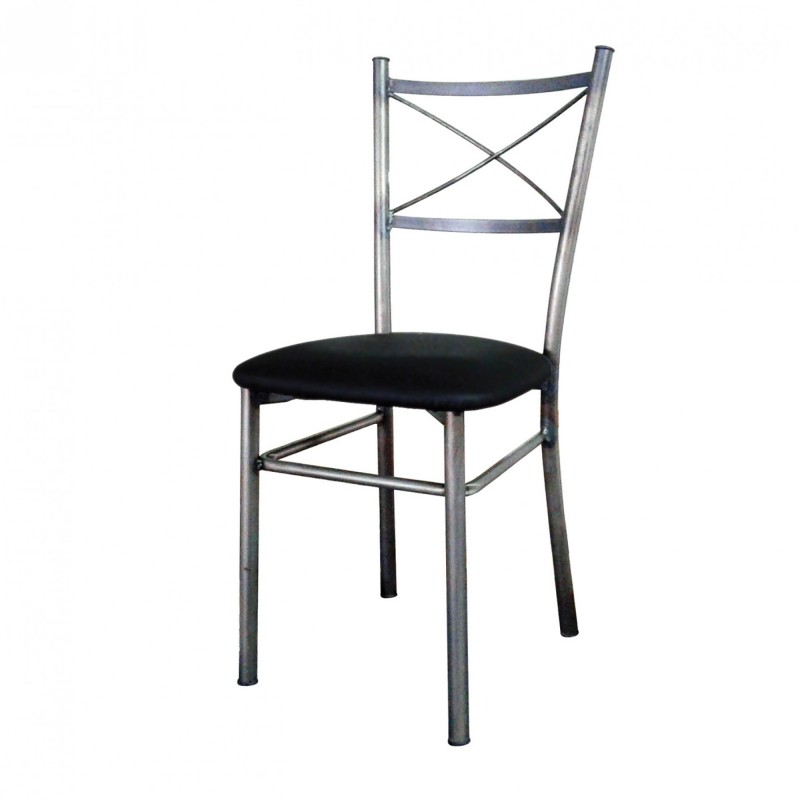 TS-413 - Μεταλλική Καρέκλα 413 με τεχνόδερμα η ύφασμα. 38x40x84cm