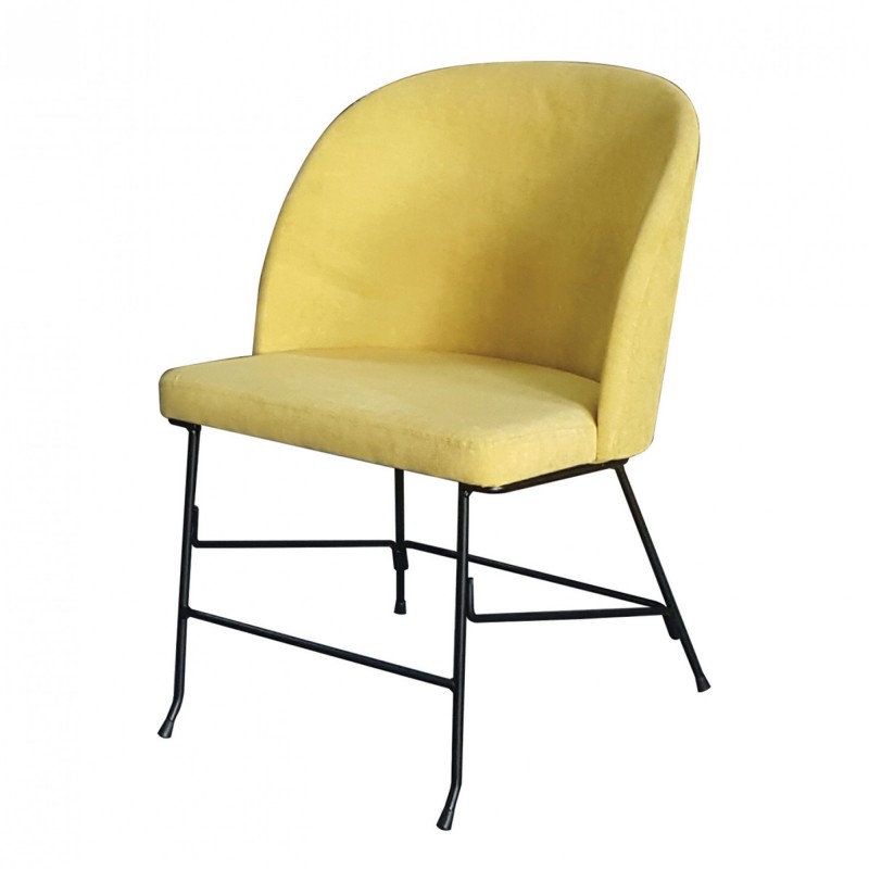 TS-437 - Μεταλλική Πολυθρόνα 437 με τεχνόδερμα η ύφασμα. 55x56x85cm 