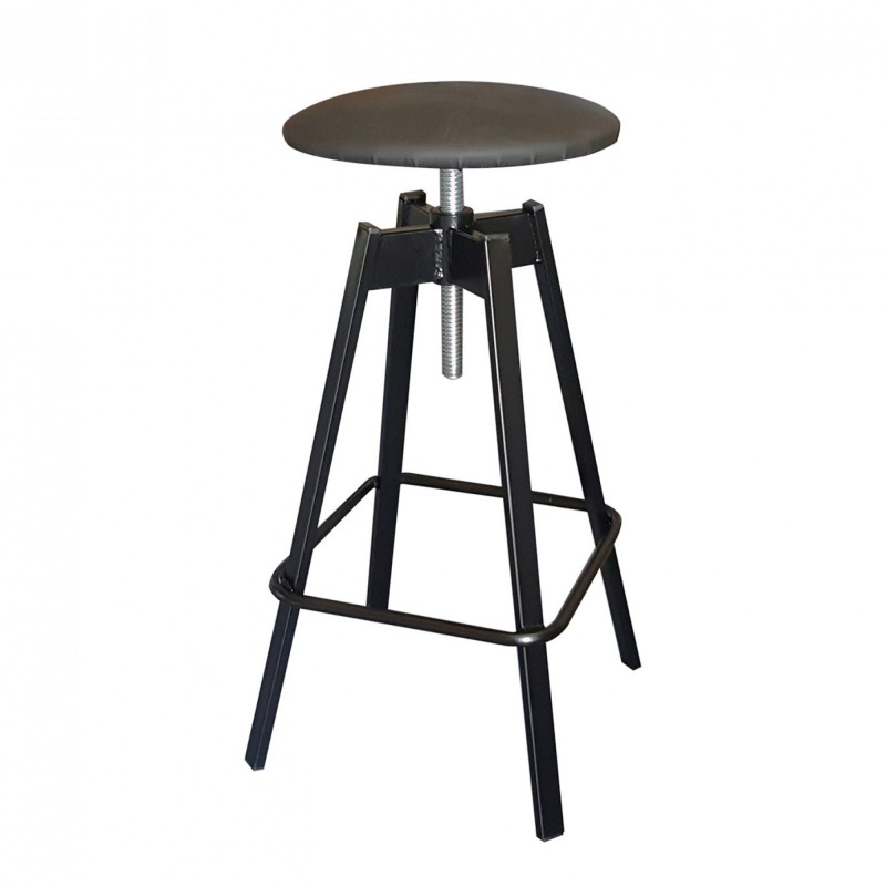 TS-494t - Μεταλλικό Σκαμπό Μπαρ 494T με τεχνόδερμα η ύφασμα. 40x40x73cm