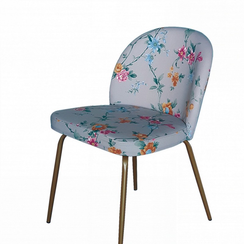 TS-502 - Mεταλλική Καρέκλα 502 με τεχνόδερμα η ύφασμα. 48x54x80cm