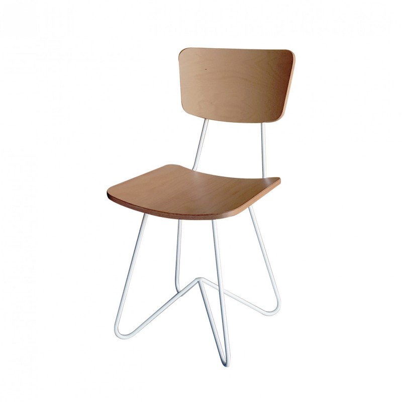 TS-503 - Μεταλλική Καρέκλα 503 με έδρα από ξύλο πλακάζ. 45x54x79cm