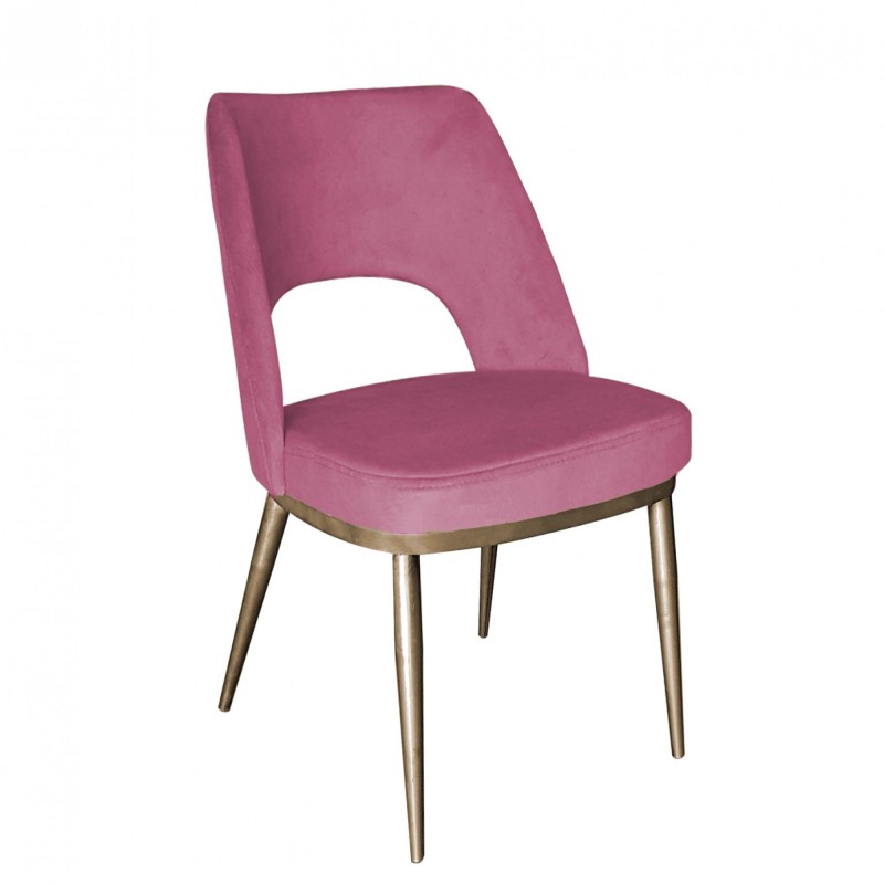 TS-525 - Μεταλλική Καρέκλα 525  με τεχνόδερμα η ύφασμα. 52x60x82cm