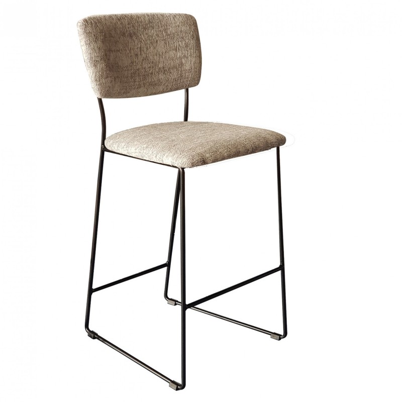 TS-557 - Μεταλλικό Σκαμπό Μπαρ 557 με τεχνόδερμα η ύφασμα. 47x60x95cm