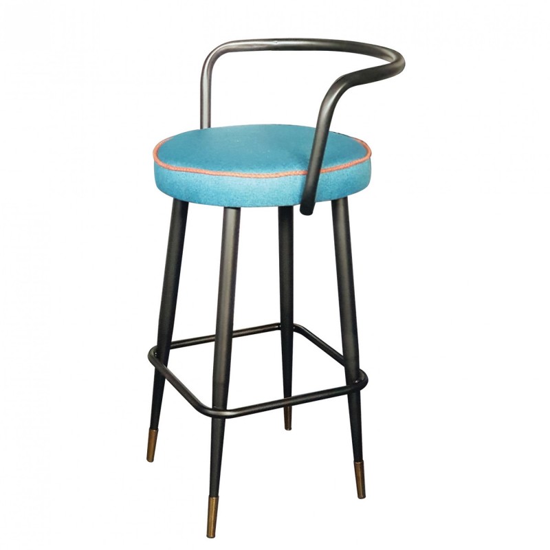 TS-578 - Μεταλλικό Σκαμπό Μπαρ 578 με τεχνόδερμα η ύφασμα. 50x45x90cm