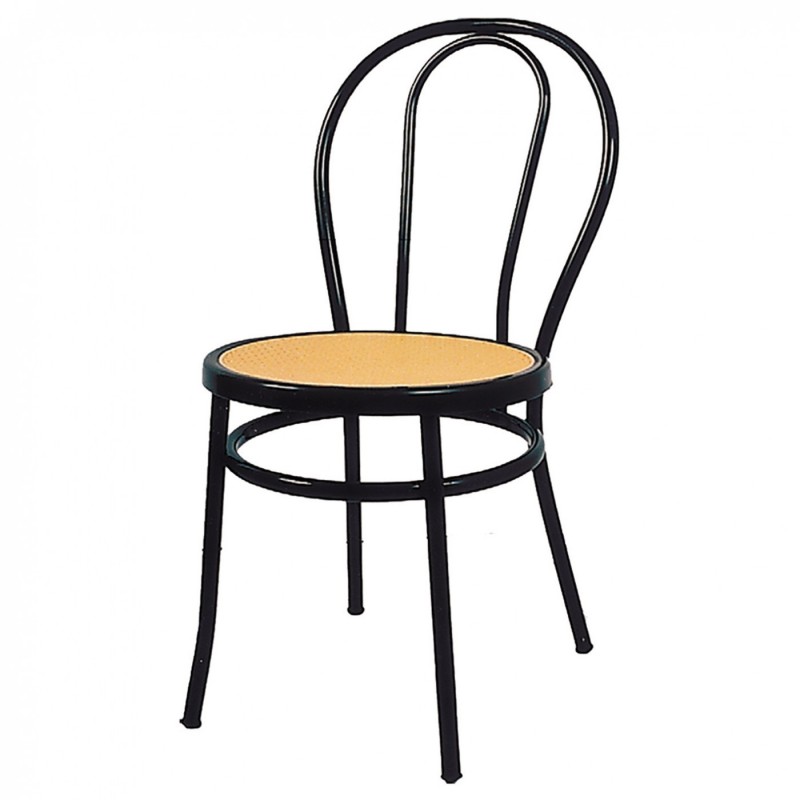 TS-601p -Μεταλλική Καρέκλα 601P με έδρα πλαστική ψάθα. 38x40x84cm