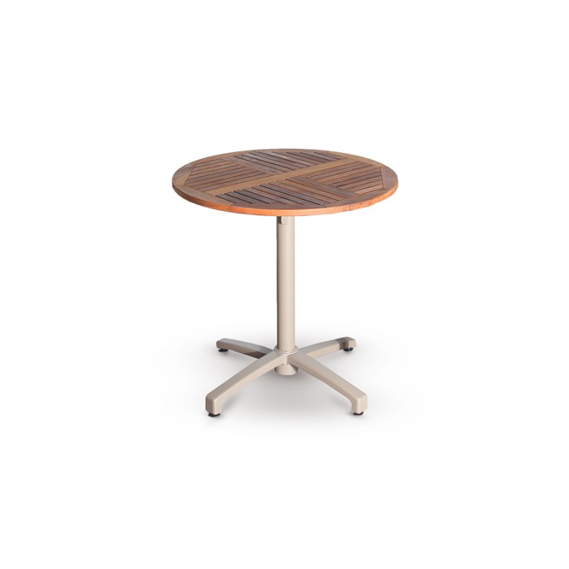 ΤΡΑΠΕΖΙ ΑΛΟΥΜΙΝΙΟΥ CHAMPAGNE MAT 19940371 ΔΙΑΣΤΑΣΕΙΣ 70x70x74