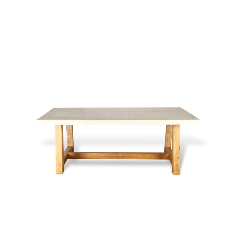 ΤΡΑΠΕΖΑΡΙΑ TERRA TRAVERTINE 200cm 31410321 ΔΙΑΣΤΑΣΕΙΣ 200x100x76 cm