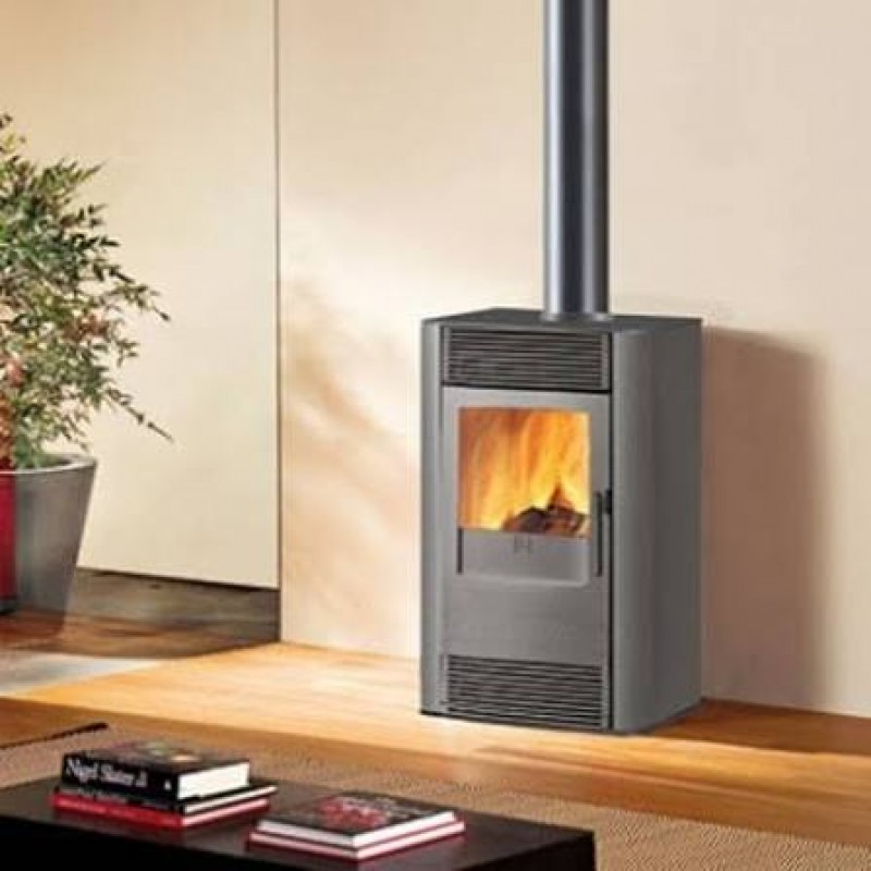 Edilkamin Disco Ξυλόσομπα-8,5kw χρ΄ώμα γκρί  