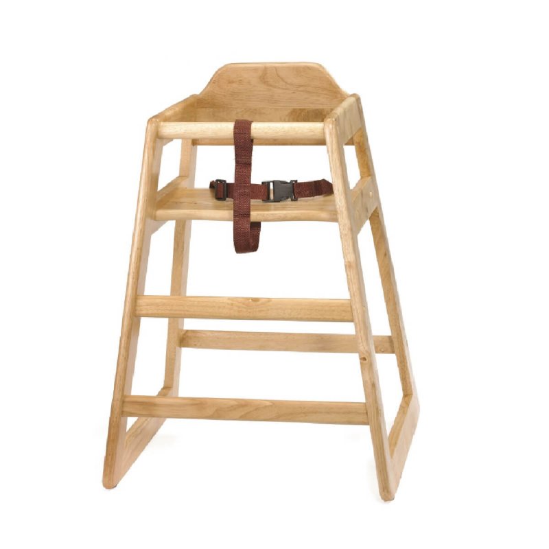 Παιδικό καρεκλάκι φαγητού  φυαικό χρώμα   Tablecraft High Chairs ξύλινο με ιμάντες ασφαλείας Διαστάσεις 51x48x73.5CM