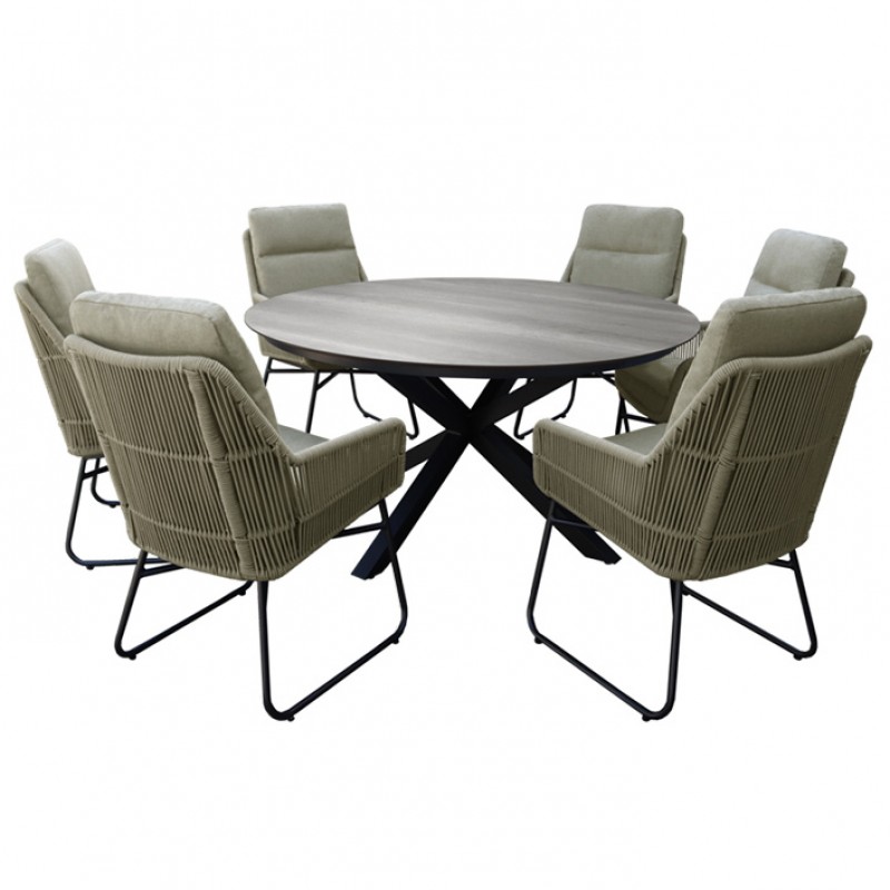 ΣΕΤ ΤΡΑΠΕΖΑΡΙΑ ΚΗΠΟΥ ΣΧΟΙΝΙ – ROPE YEON 5499 G + 5500 G    ΣΕΤ / 7 ΤΕΜ