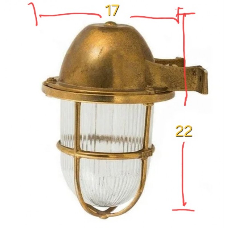 Outdoor Corner Wall Lamp E27 Brass 105738    