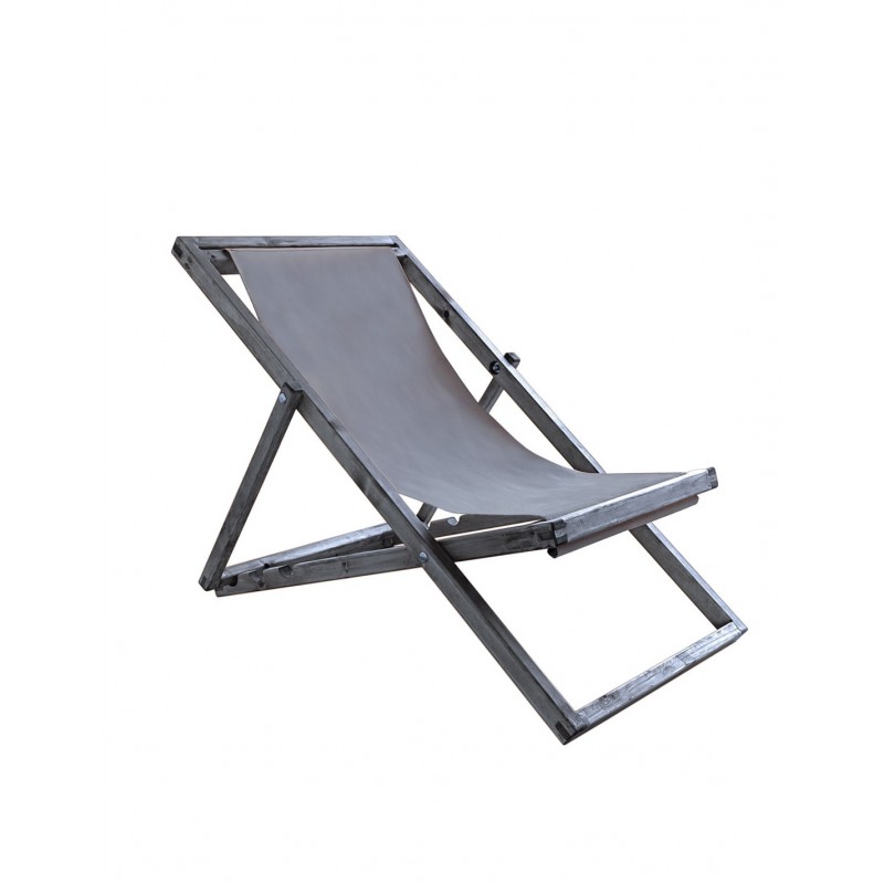 Sharp ξύλινη σεζλόνγκ Γκρι 115x61cm