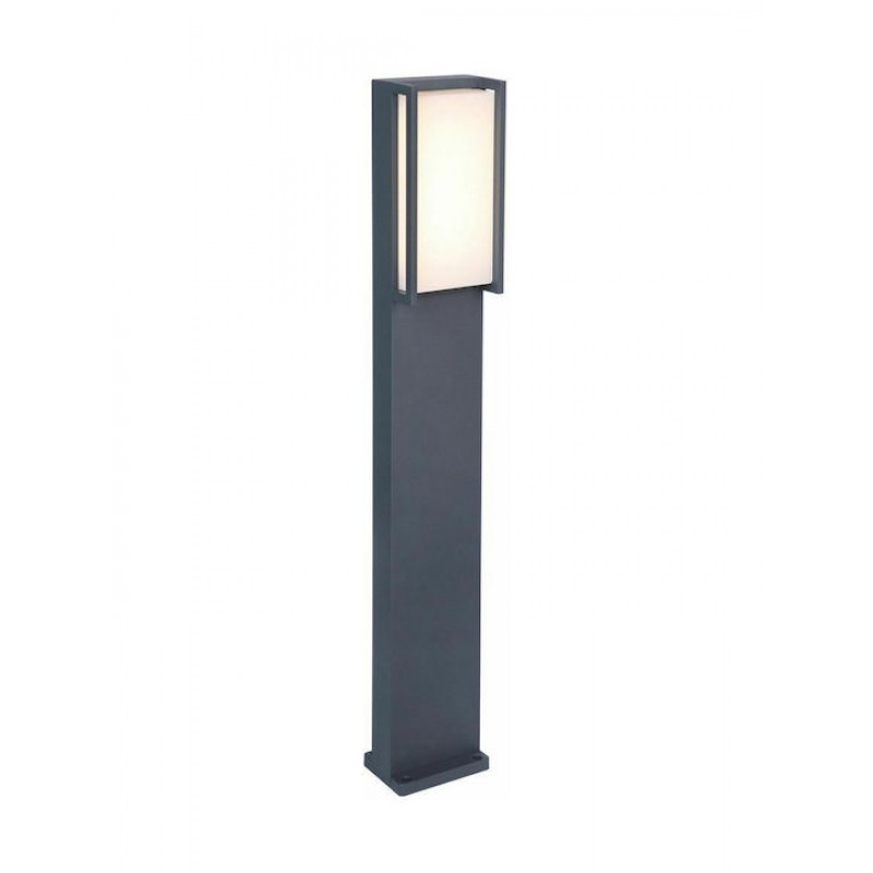 Lutec Qubo Φωτιστικό Κολωνάκι LED Εξωτερικού Χώρου 18W με Θερμό Λευκό Φως IP54 Γκρι