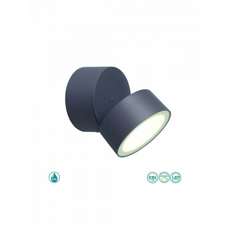 Lutec Trumpet Επιτοίχιο Εξωτερικό Σποτ LED IP54 11W με Φυσικό Λευκό Φως 9.4x11.6x9.4εκ. Κωδικός: 5626001118