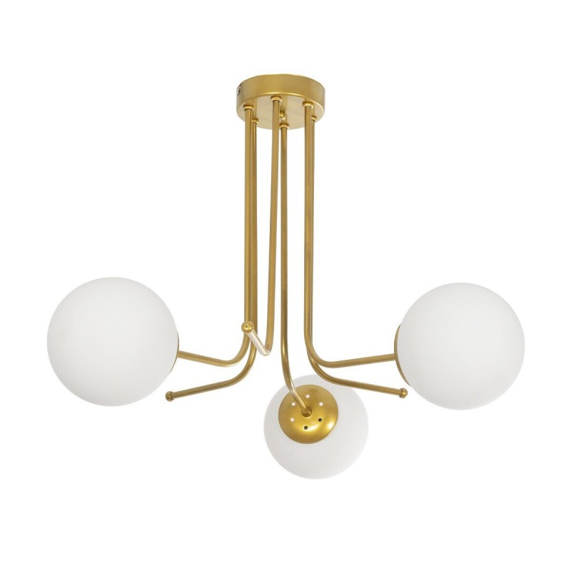 GloboStar Shiny Κρεμαστό Φωτιστικό Χρυσό Μπάλα με Ντουί E27 35x35x60εκ 2010028