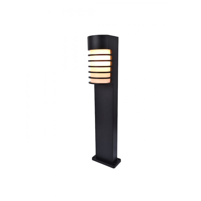 Lutec Fulton Φωτιστικό Κολωνάκι Εξωτερικού Χώρου IP54 για Ντουί E27 Μαύρο
