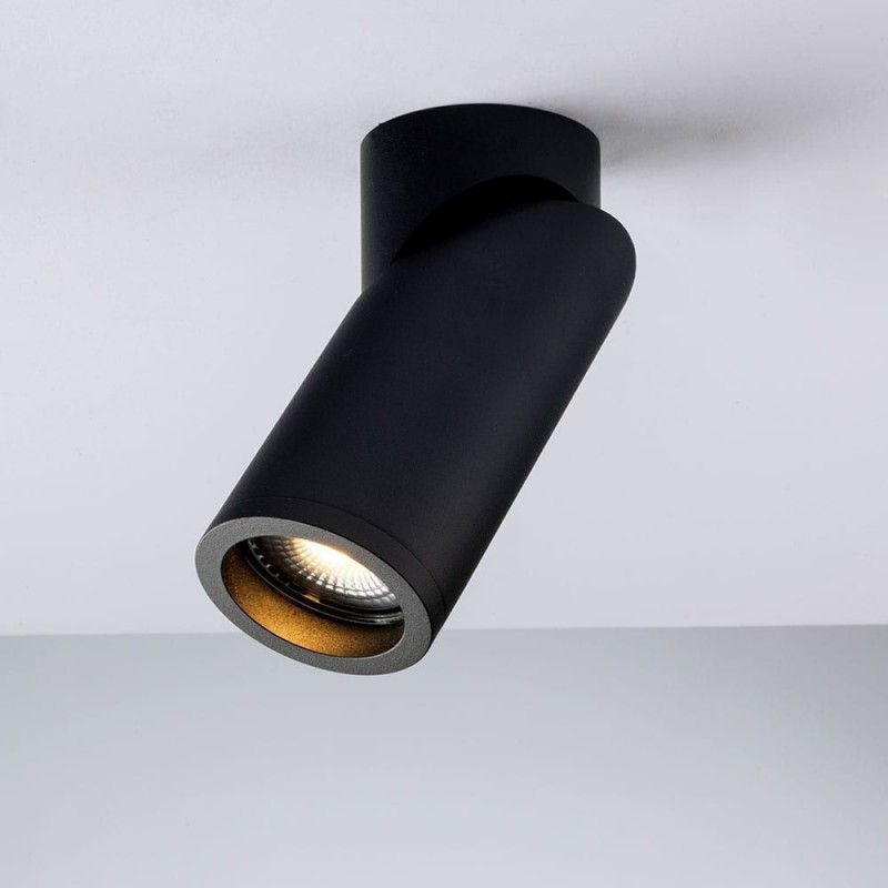 Φωτιστικό Σαλονιού Πλαφονιέρα Genesis 1xGU10 Αλουμίνιο Μαύρο Intec